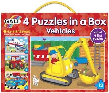 Galt: 4 Puzzle v krabici - dopravní prostředky