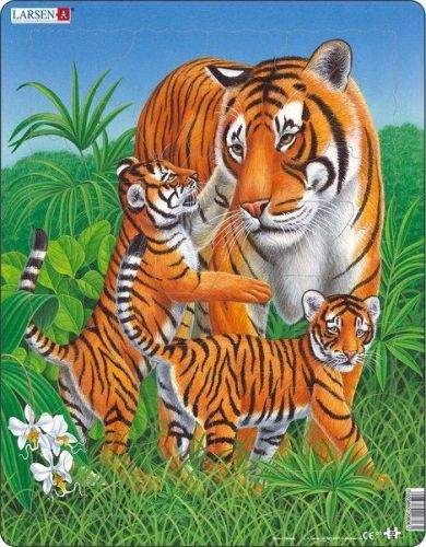 LARSEN Puzzle - Tygřice s malými tygry, 23 dílků