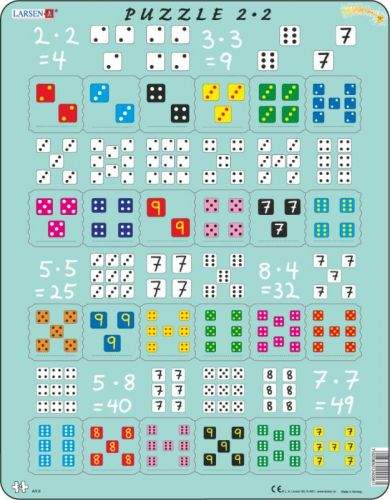 LARSEN Puzzle - Násobení s kostkami, 24 dílků