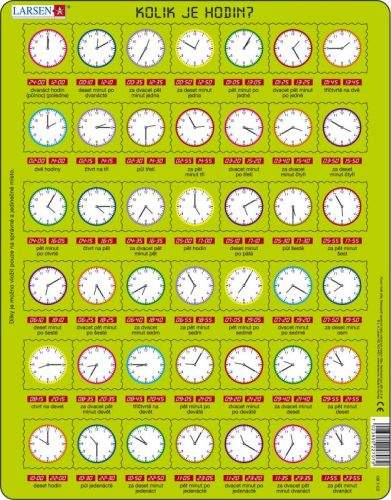 LARSEN Puzzle - Kolik je hodin ?, 42 dílků
