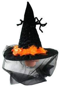 Rappa klobouk se závojem a pavoukem halloween