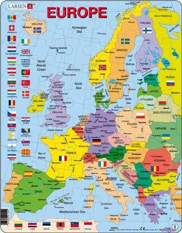 LARSEN Mapa Evropy na výšku