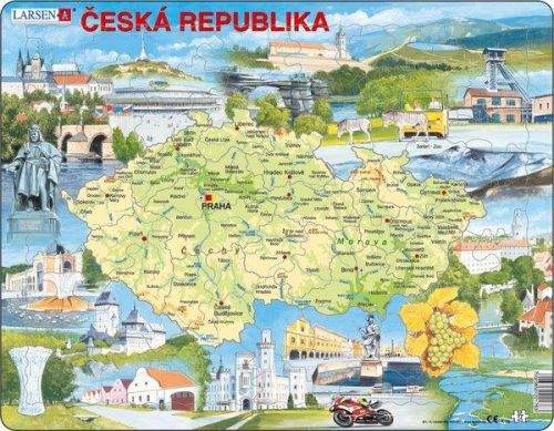 LARSEN Mapa ČESKO atraktivní místa