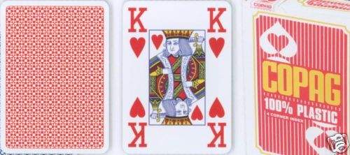 OEM Poker karty Copag 4 rohy červené