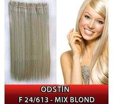 Clip in vlasy - 60 cm dlouhý pás vlasů - F 24/613 MIX BLOND SVĚTOVÉ ZBOŽÍ