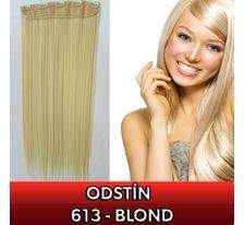 Clip in vlasy - 60 cm dlouhý pás vlasů - odstín blond 613 SVĚTOVÉ ZBOŽÍ