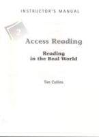 Heinle ELT ACCESS READING 2 INSTRUCTOR´S MANUAL - COLLINS, T.
