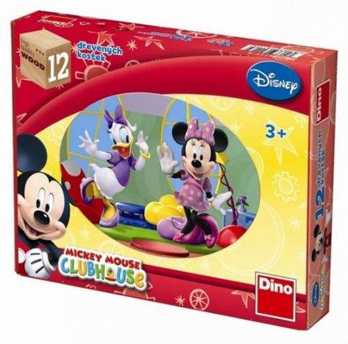 Walt Disney: Mickeyho klubík - Dřevěné kostky 12 ks