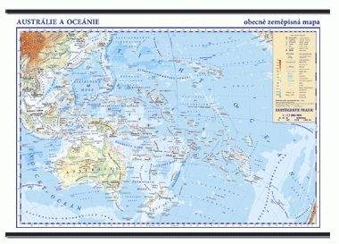 Kartografie PRAHA, a. s. Austrálie, Oceánie - nástěnná obecně zeměpisná mapa - 1 : 13...