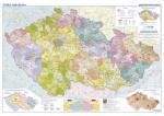 Kartografie PRAHA, a. s. Česká republika -školní- administrativní - nástěnná mapa - 1...