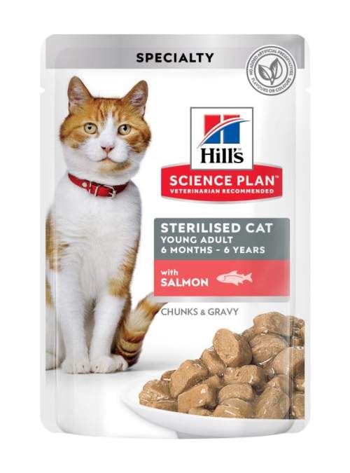 Hill´s Pet Nutrition Feline kapsa Adult Young Sterilised Salmon 85 g