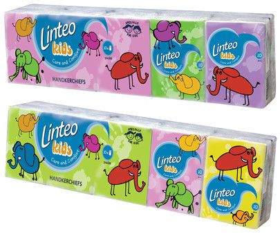 LINTEO Kids kapesníčky 3-vrstvé Mini 10x10 ks