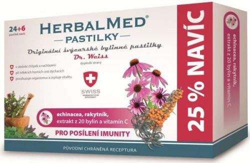 HerbalMed pasta Dr.Weiss Echin+rakytník+vit.C 24+6 kapslí