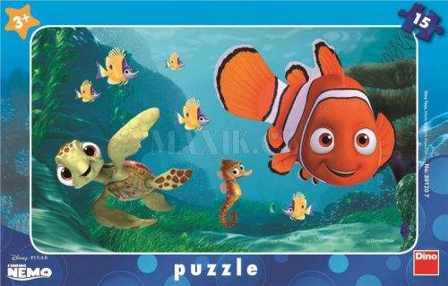 Nemo a želva - rámové puzzle 15 dílků
