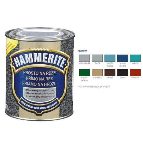 Hammerite Barva přímo na rez kladívkový šedý 2,5 l