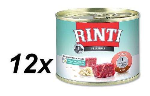 RINTI Sensible hovězí + rýže 12 x 185 g