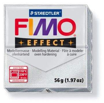 STAEDTLER FIMO effect stříbrná jemná 56 g