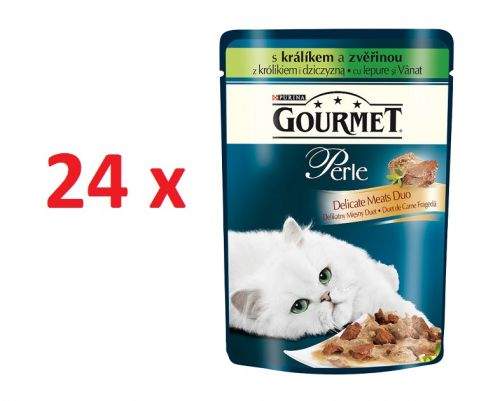 Gourmet Perle Duo kapsičky králík a zvěřina 24x85 g