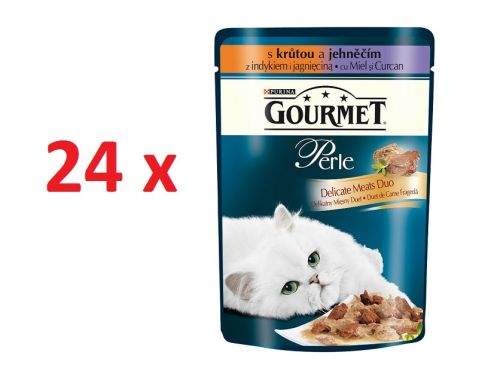 Gourmet Perle Duo kapsičky krůta a jehněčí 24x85 g