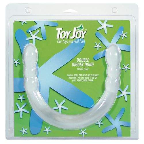 ToyJoy Double Digger Dong Crystal Clear