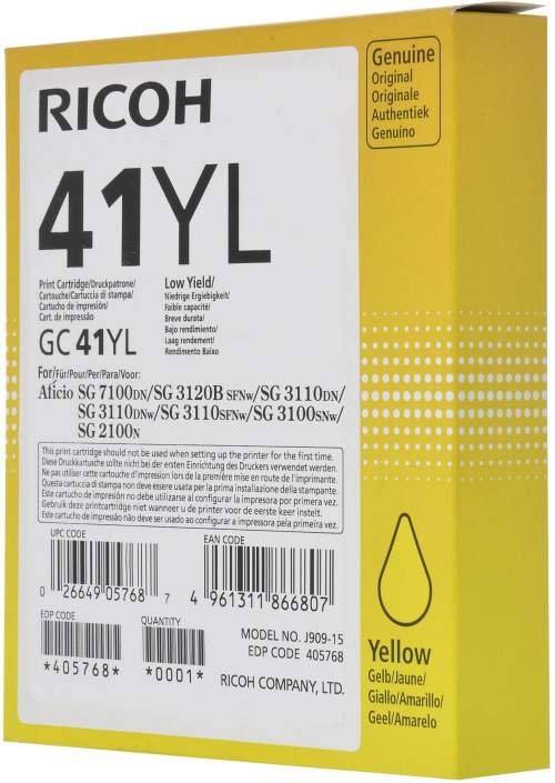 Ricoh GC41YL žlutá