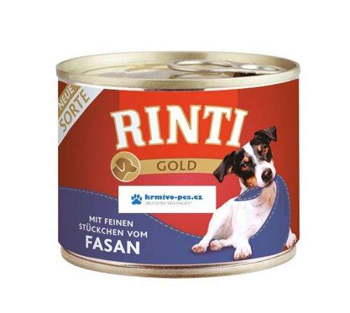 Finnern Rinti Dog Gold konzerva bažant 185 g