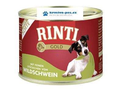Finnern Rinti Dog Gold konzerva divočák 185 g