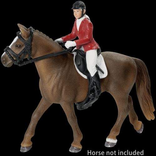 Schleich Postroj na koně s jezdcem v červeném kabátku