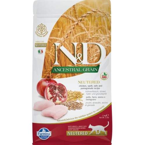 N&D Low Grain CAT Neutered Chicken & Pomegranate 10 kg