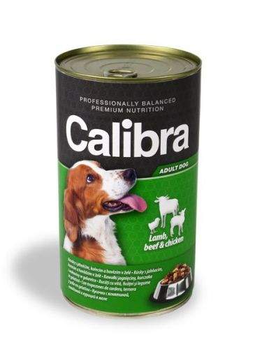 Calibra Dog konzerva jehněčí+hovězí+kuřecí v želé 1240 g