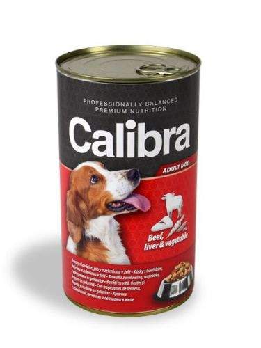 Calibra Dog konzerva hovězí + játra + zelenina v želé 1240 g