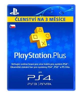 Sony PlayStation Plus Card členství na 3 měsíce