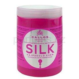 Kallos KJMN maska pro suché a zcitlivělé vlasy (Silk Hair Mask with Olive Oil and Silk Protein) 1000 ml