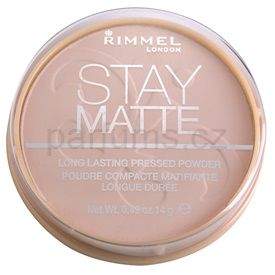 Rimmel Stay Matte pudr odstín 002 Pink Blossom (Long Lasting Pressed Powder) 14 g