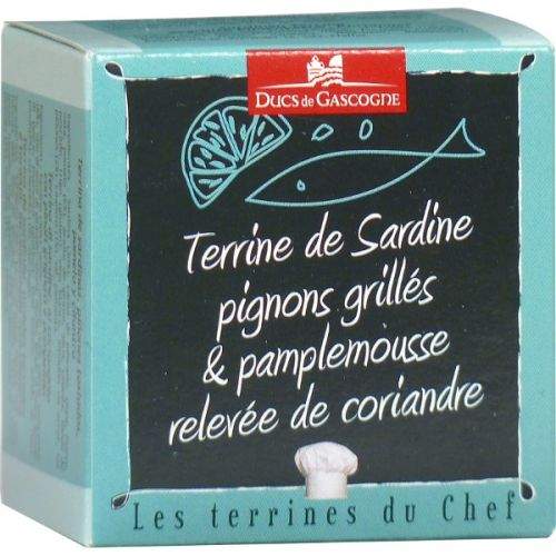 Ducs de Gascogne Terina ze sardinek s opekanymi piniovými oříšky, grapefruitem a koriandrem 65 g