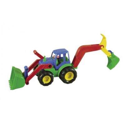 Mochtoys Traktor s radlicí a rypadlem