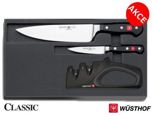 Wüsthof CLASSIC Sada nožů 2 ks + Brousek