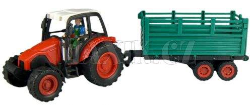 Teddies Traktor s vlečkou na setrvačník