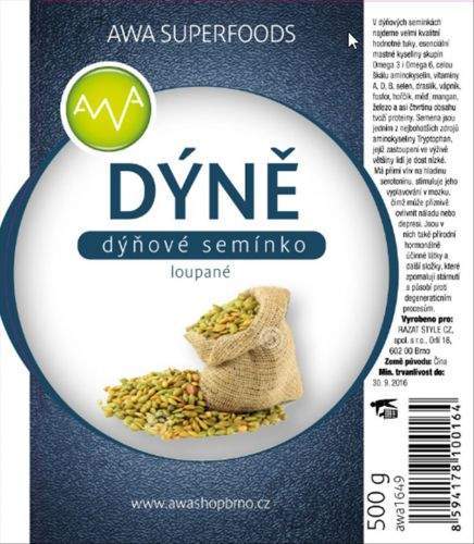 AWA superfoods Dýňové semínko loupané 500 g