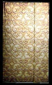 Zápisník s magnetickou klopou 100x180 mm zlatý ornament