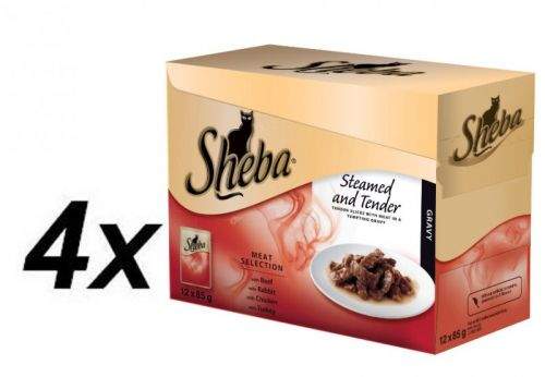 Sheba STEAMED and TENDER masové menu 4 x 12x85 g