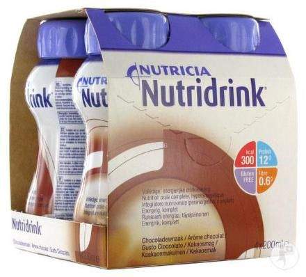 Nutridrink s příchutí čokoládovou 4x200 ml