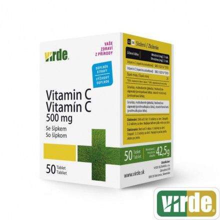 VIRDE Vitamin C 500 mg se šípkem 50 tablet