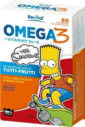VITAR The Simpsons Omega 3+vitaminy D a E 60 kapslí