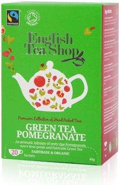 English Tea Shop Bio a Fairtrade Zelený Čaj S Granátovým jablkem