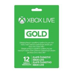 Microsoft Xbox LIVE Gold zlaté členství 12 měsíců