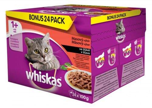 Whiskas Masový výběr se zeleninou BONUS 24 pack