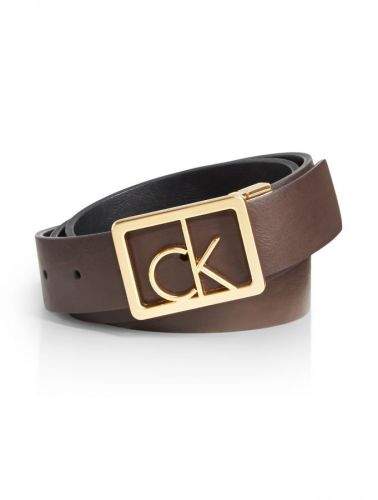 Calvin Klein Reversible logo buckle leather pásek