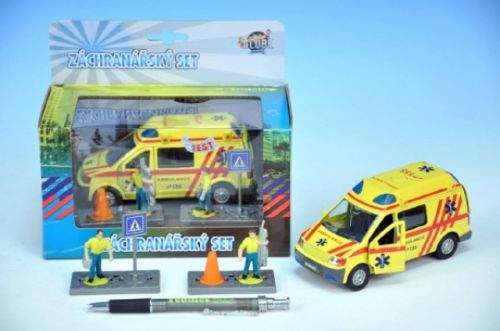 MIKRO TRADING Auto ambulance kov s postavičkami 13 cm