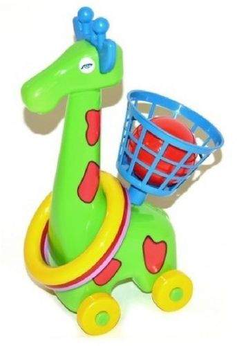 Říha Žirafka na kolečkách s kroužky